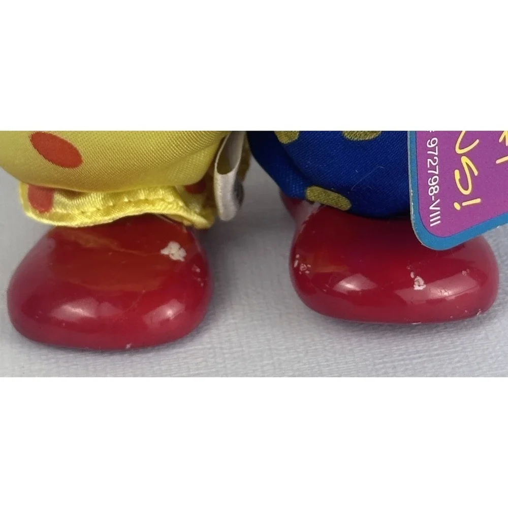 Vintage Hooray For Clowns Porcelain Clown Figurine Rite Aid Balloon Doll Tag